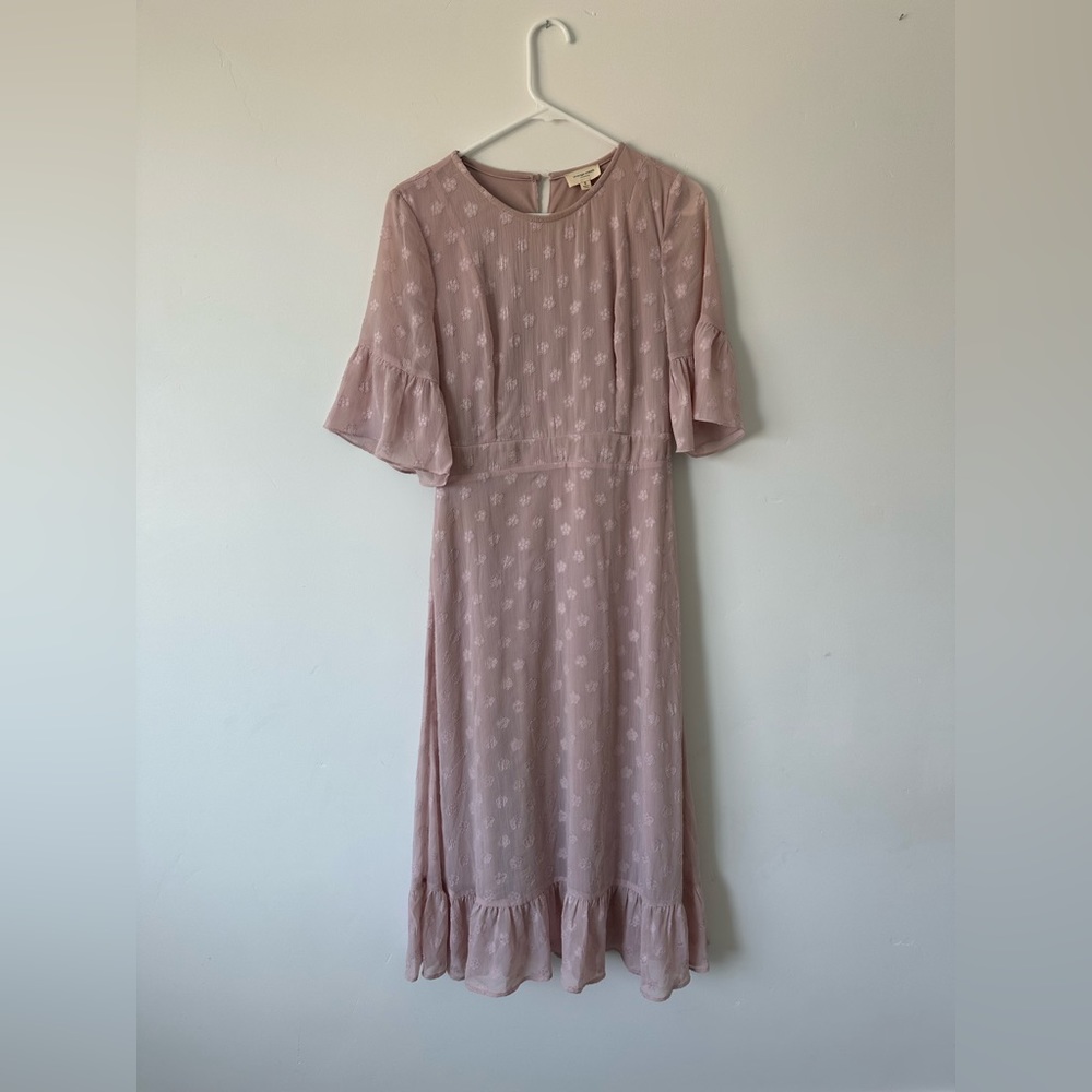 Orange Creek Los Angeles Pink Floral Midi Dress